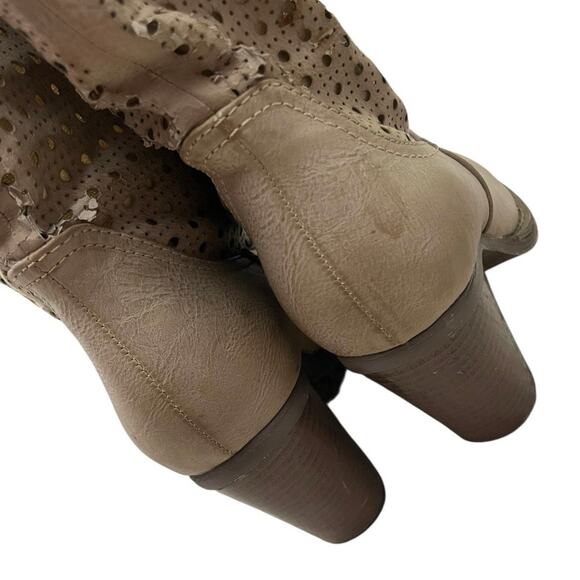 FrancescoMilano Tan Leather Western Heeled Boots - Picture 6 of 7